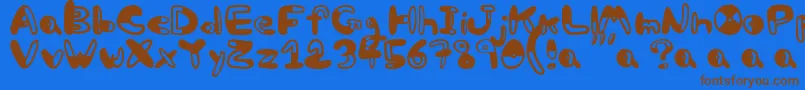 Bw Font – Brown Fonts on Blue Background