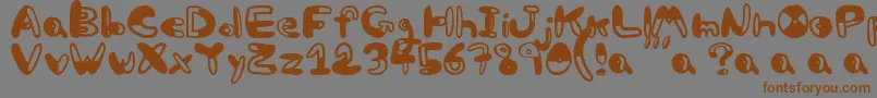 Bw Font – Brown Fonts on Gray Background