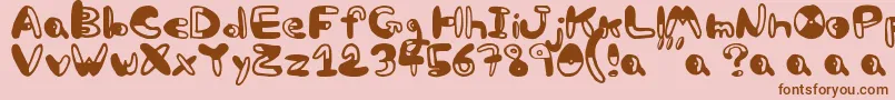 Bw Font – Brown Fonts on Pink Background