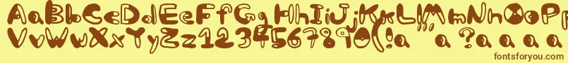 Bw Font – Brown Fonts on Yellow Background