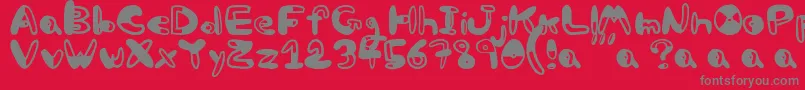 Bw-Schriftart – Graue Schriften auf rotem Hintergrund
