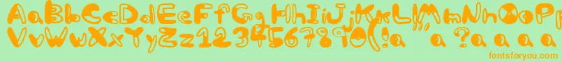 Bw Font – Orange Fonts on Green Background