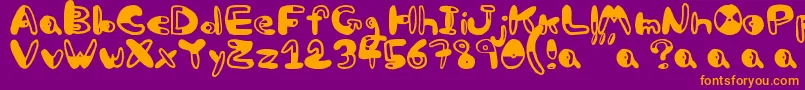 Bw Font – Orange Fonts on Purple Background