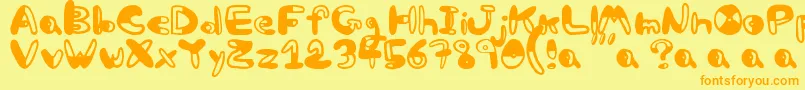 Fonte Bw – fontes laranjas em um fundo amarelo