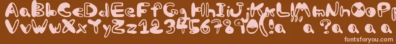 Bw Font – Pink Fonts on Brown Background