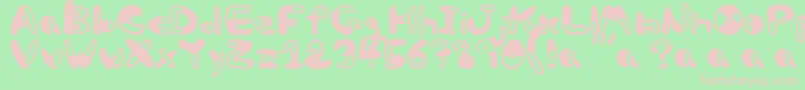 Bw Font – Pink Fonts on Green Background