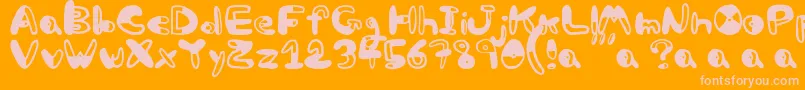 Bw Font – Pink Fonts on Orange Background