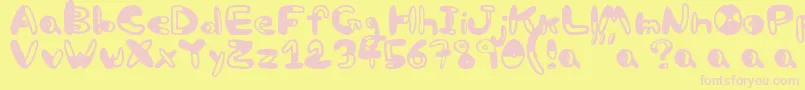 Bw Font – Pink Fonts on Yellow Background