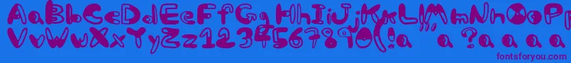 Bw Font – Purple Fonts on Blue Background