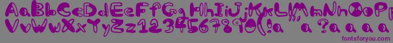Bw Font – Purple Fonts on Gray Background