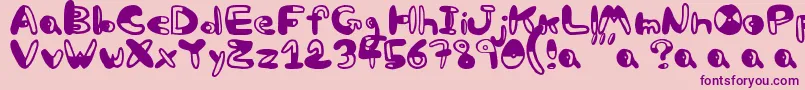 Bw Font – Purple Fonts on Pink Background