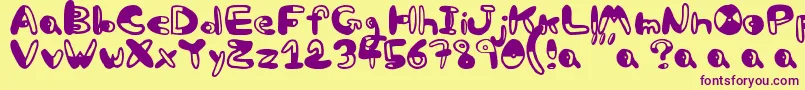 Bw Font – Purple Fonts on Yellow Background