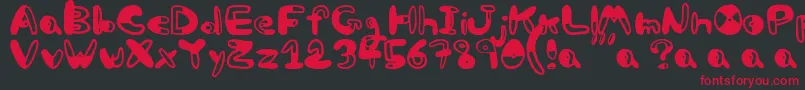 フォントBw – 黒い背景に赤い文字