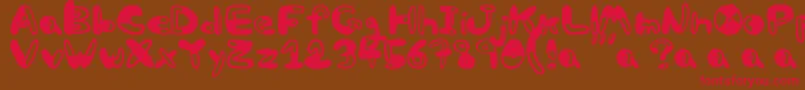 Bw Font – Red Fonts on Brown Background