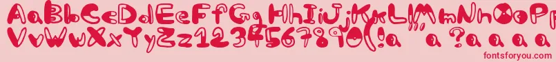 Bw Font – Red Fonts on Pink Background