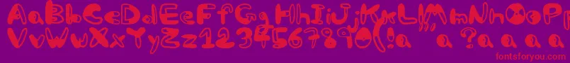 Bw Font – Red Fonts on Purple Background