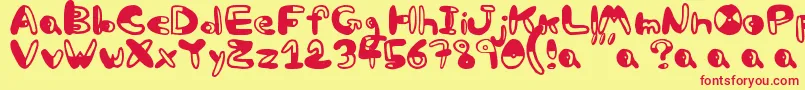 Шрифт Bw – красные шрифты на жёлтом фоне