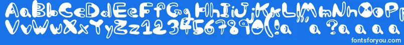Bw Font – White Fonts on Blue Background