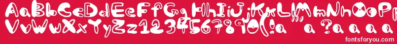 Bw Font – White Fonts on Red Background
