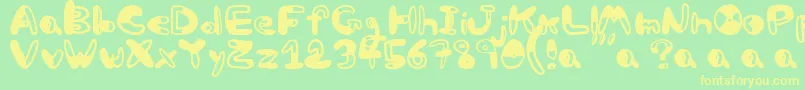 Bw Font – Yellow Fonts on Green Background