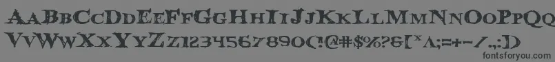 フォントBloodcrowe – 黒い文字の灰色の背景