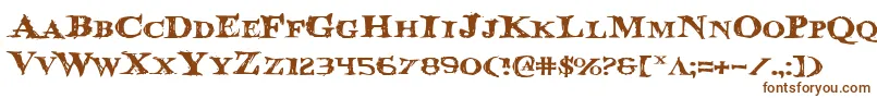Bloodcrowe-Schriftart – Braune Schriften auf weißem Hintergrund