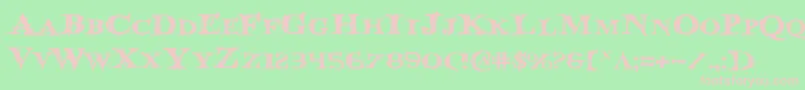 Bloodcrowe Font – Pink Fonts on Green Background