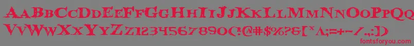 Bloodcrowe Font – Red Fonts on Gray Background