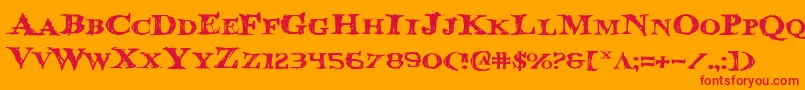 Bloodcrowe Font – Red Fonts on Orange Background