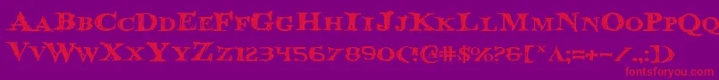 Bloodcrowe Font – Red Fonts on Purple Background