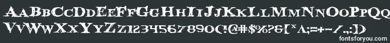 Шрифт Bloodcrowe – белые шрифты на чёрном фоне