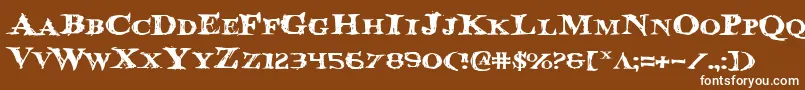 Bloodcrowe Font – White Fonts on Brown Background