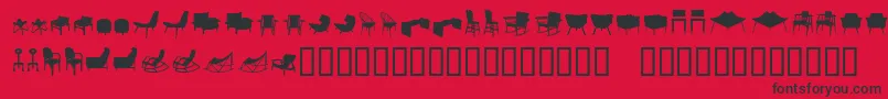 Cadeiras Font – Black Fonts on Red Background