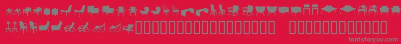 Cadeiras Font – Gray Fonts on Red Background