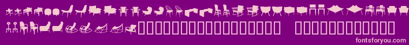 フォントCadeiras – 紫の背景にピンクのフォント