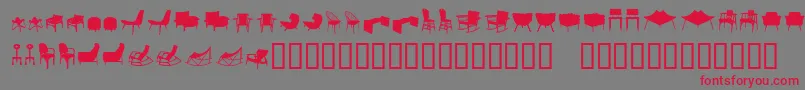 Cadeiras Font – Red Fonts on Gray Background