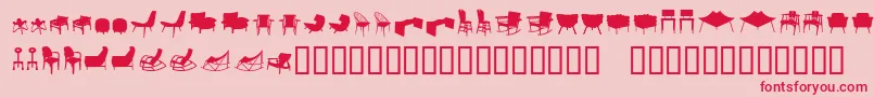 Cadeiras Font – Red Fonts on Pink Background