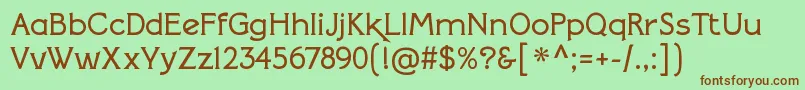 SilentinafilmRegular Font – Brown Fonts on Green Background