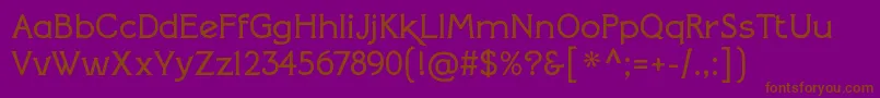 SilentinafilmRegular Font – Brown Fonts on Purple Background