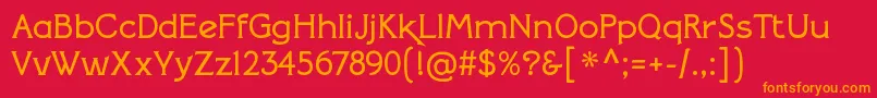 SilentinafilmRegular Font – Orange Fonts on Red Background