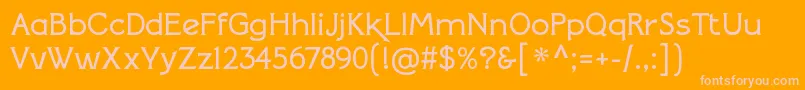 SilentinafilmRegular Font – Pink Fonts on Orange Background