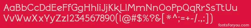 SilentinafilmRegular Font – Pink Fonts on Red Background