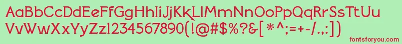 SilentinafilmRegular Font – Red Fonts on Green Background