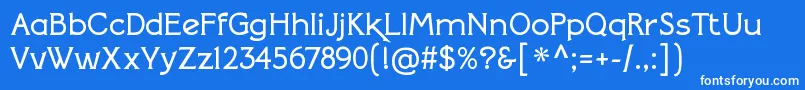 SilentinafilmRegular Font – White Fonts on Blue Background