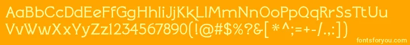 SilentinafilmRegular Font – Yellow Fonts on Orange Background