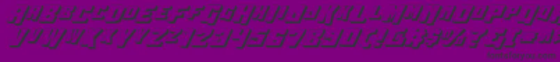 Fonte Wbv43D – fontes pretas em um fundo violeta