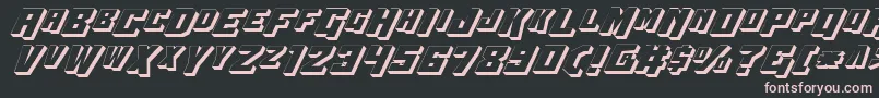 Wbv43D Font – Pink Fonts on Black Background