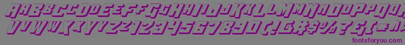 Wbv43D Font – Purple Fonts on Gray Background
