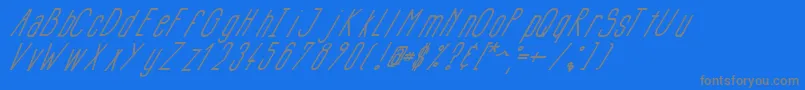 フォントSiluncaiitalic – 青い背景に灰色の文字