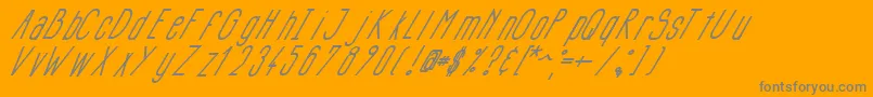 Siluncaiitalic-Schriftart – Graue Schriften auf orangefarbenem Hintergrund